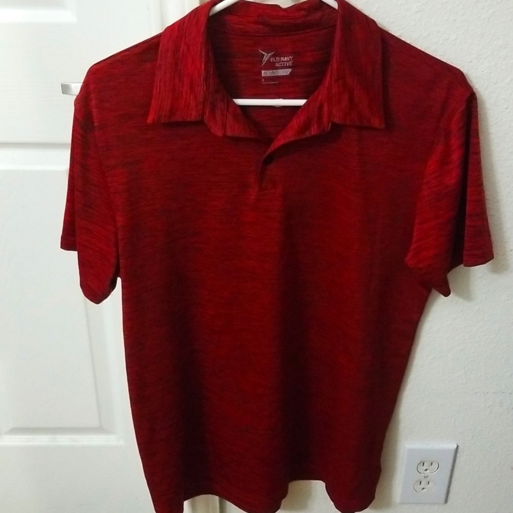 Red Active Polo Medium